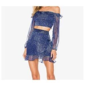 Deanna Star Print Set- By The Way size S In Blue